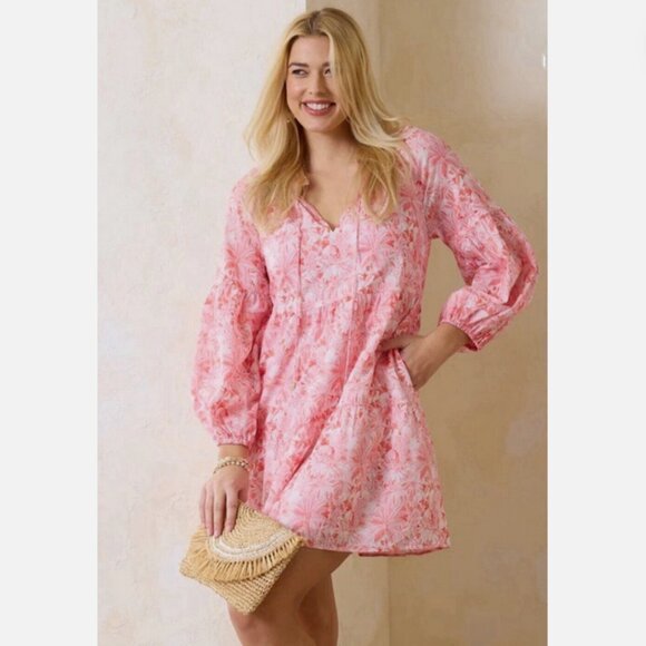 NWT Tommy Bahama Petit Palma Paradise Pink Short Dress Size Medium - Picture 1 of 14